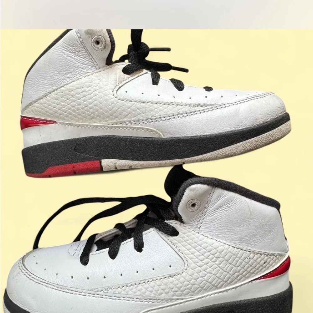 Toddler Jordan 2 White and Red Sneakers size 10c
